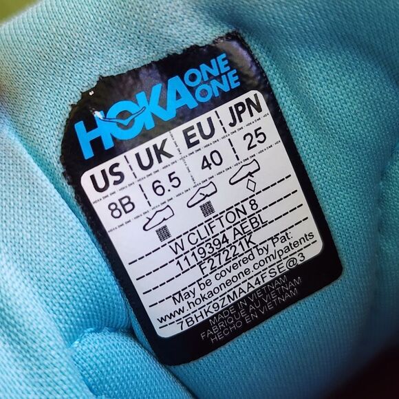 HOKA CLIFTON 8 - Womens Athletic Shoes - SIZE 8.B - Picture 9 of 9